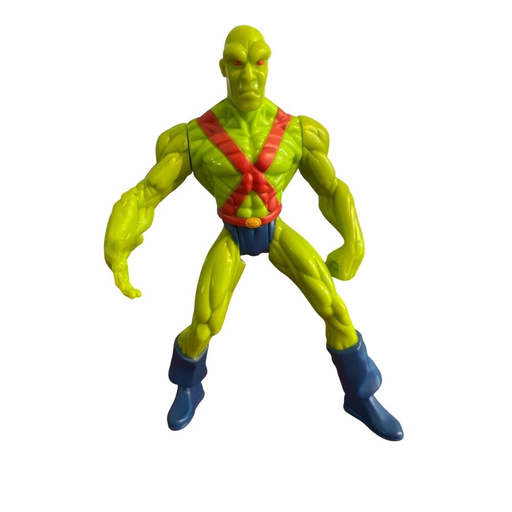 1998 DC Comics Martian Manhunter Action Figure Hasbro Green Red Blue Boots 5"